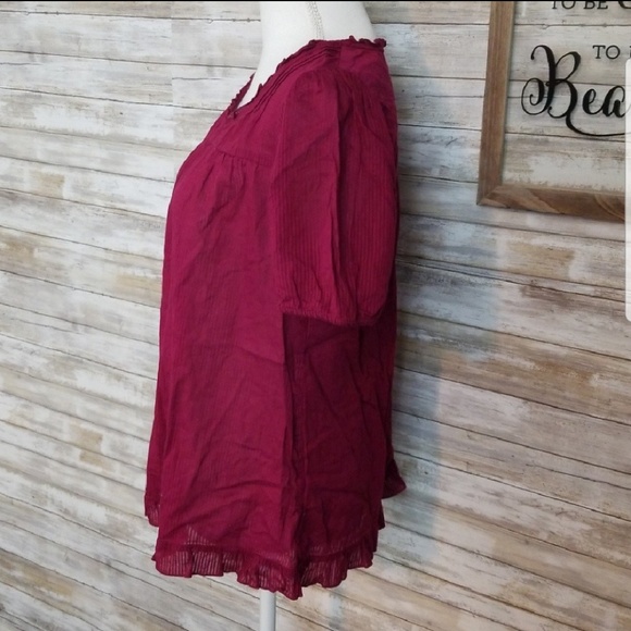 Mossimo Dark Raspberry Blouse Size L - Picture 3 of 8